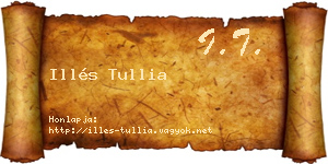 Illés Tullia névjegykártya